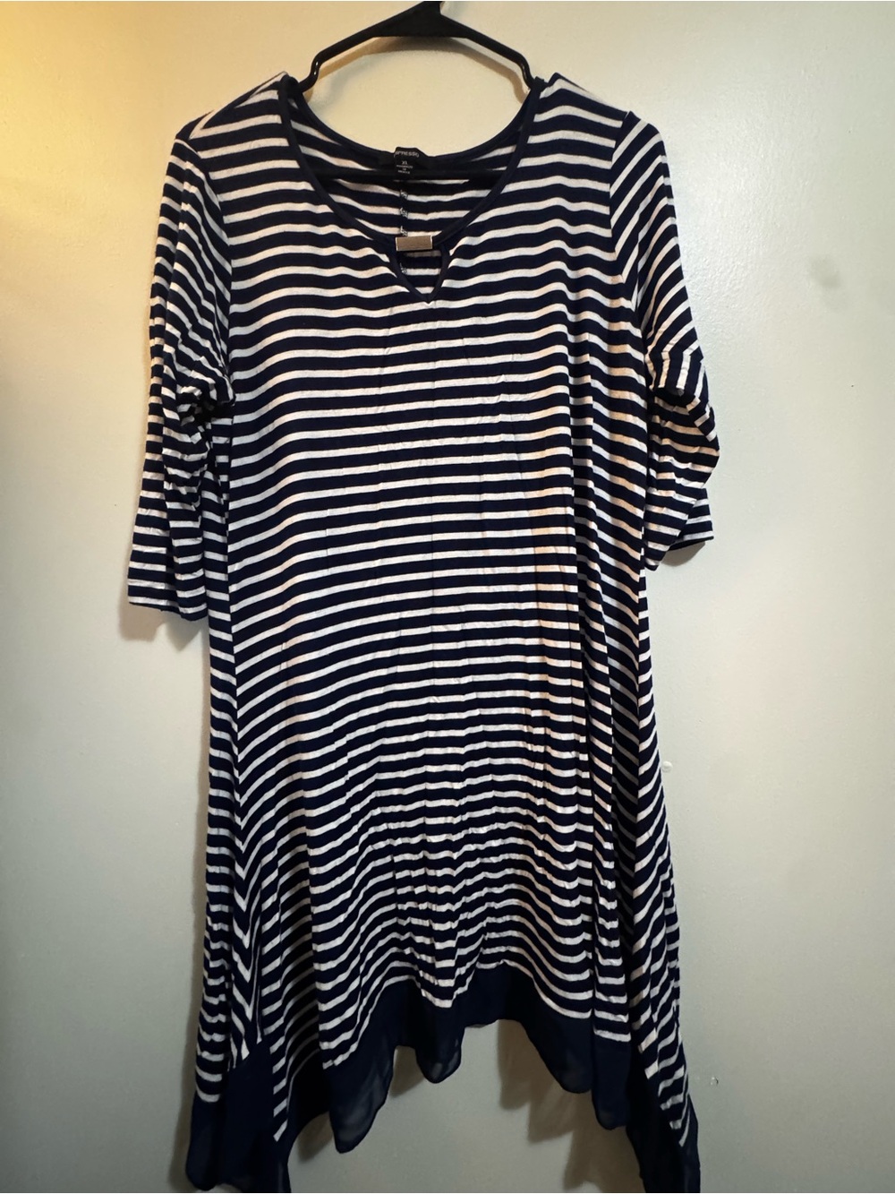 Espresso Navy and White Striped dress